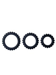 Baile Titan Set 3Pcs Cock Ring Black 2.8 + 2.4 + 1.9 cm - Comprar Anillo silicona pene Baile - Anillos de silicona pene (1)