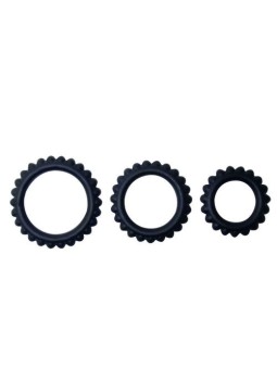 Baile Titan Set 3Pcs Cock Ring Black 2.8 + 2.4 + 1.9 cm - Comprar Anillo silicona pene Baile - Anillos de silicona pene (1)