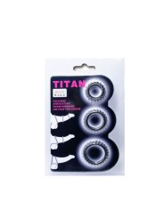 Baile Titan Set 3Pcs Cock Ring Black 2.8 + 2.4 + 1.9 cm - Comprar Anillo silicona pene Baile - Anillos de silicona pene (5)