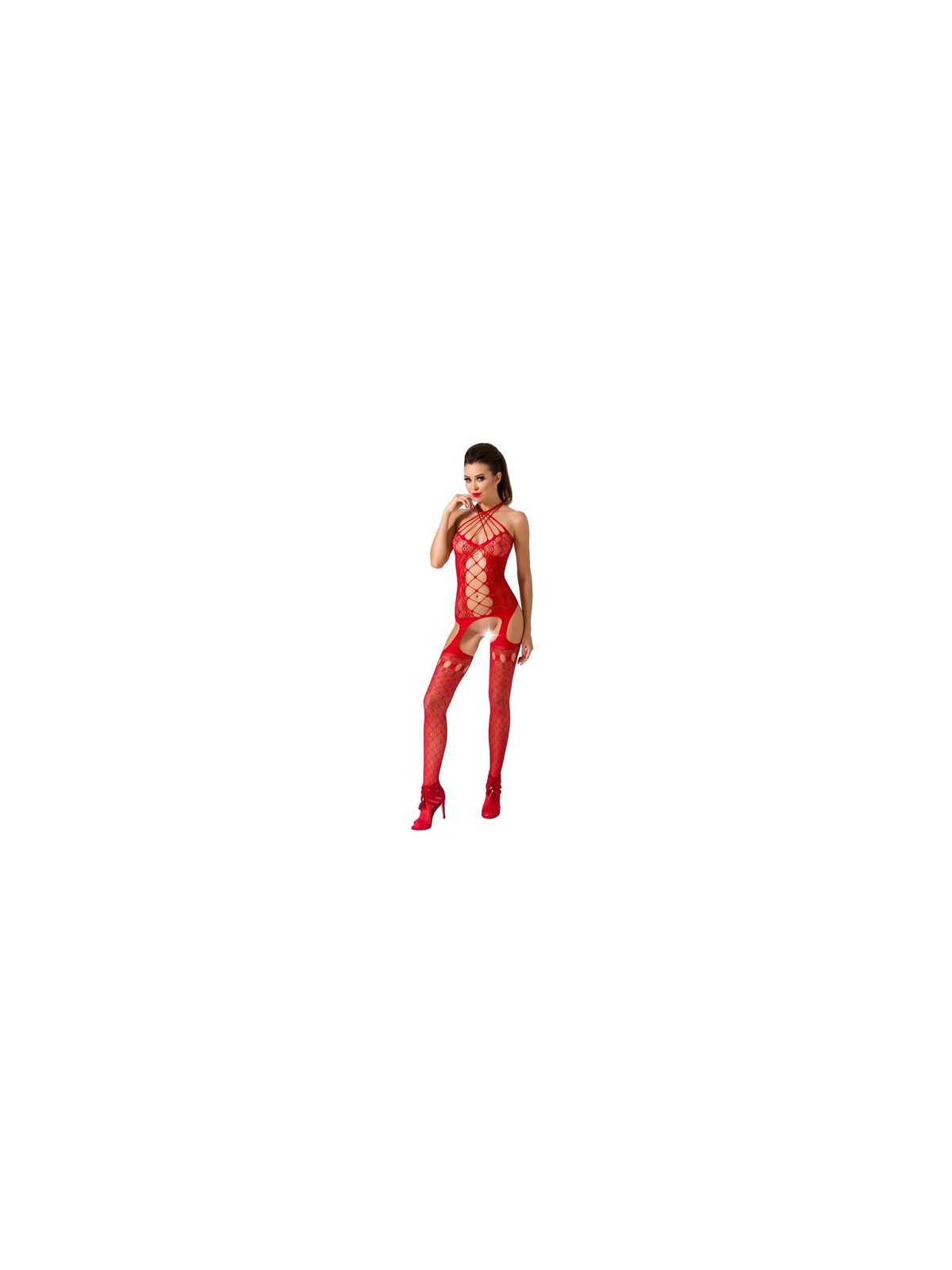 Passion Woman BS056 Bodystocking Rojo | Bodystocking