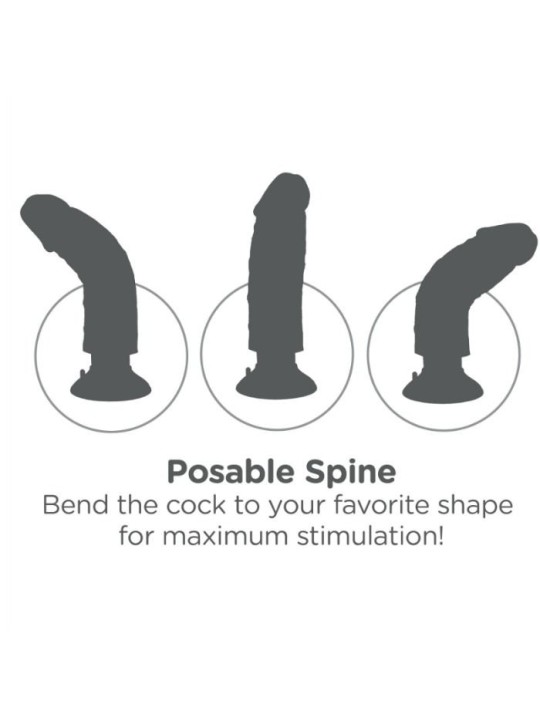 Dildo Vibrador King Cock 17.7 cm| Vibrador Realista | Pene