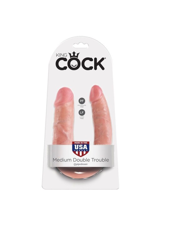 King Cock Dildo Doble Penetración 13.9 cm | Pene Realista