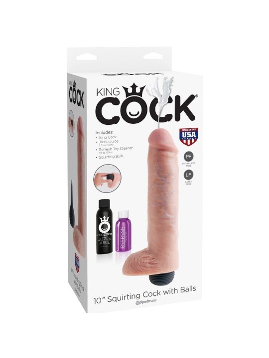 King Cock Pene Realístico Eyaculador 25.4 cm | Pene Realista