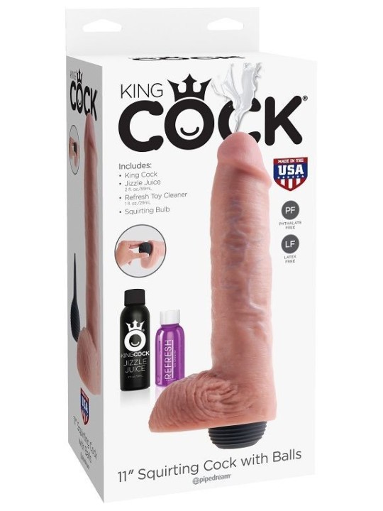 King Cock Pene Realístico Eyaculador 27.9 cm | Pene Realista