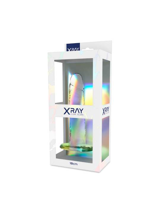 Xray Clear Dildo Transparente 18 x 4 | Consolador Realista