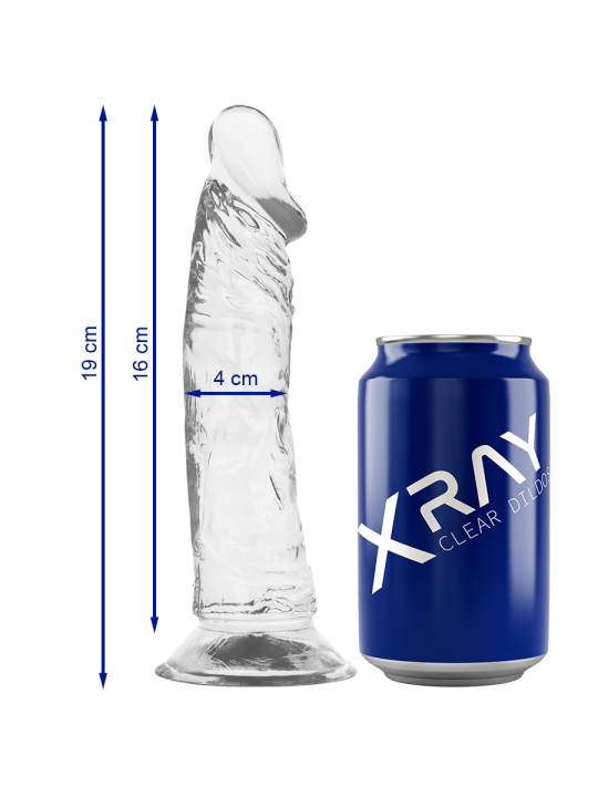 Xray Clear Dildo Transparente 19 x 4 | Consolador Realista