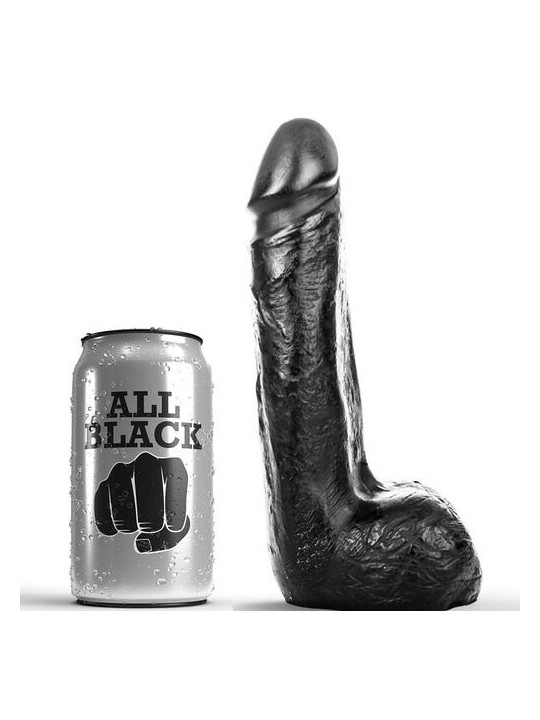 All Black Dildo Realístico Negro 20 cm | Dildo Gigante