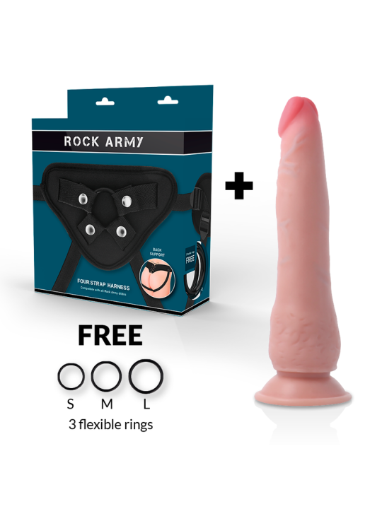 Rockarmy Arnés + Dual Density Crusader Dildo | Arnés Dildo