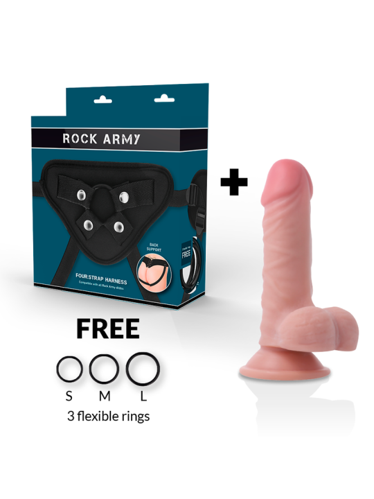 Rockarmy Arnés + Dual Density Panzer Dildo | Arnés Dildo