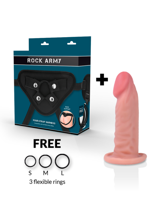 Rockarmy Arnés + Dual Density Tiger Dildo | Arnés Dildo