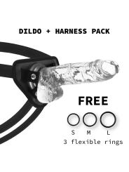 Xray Arnés + Dildo Realista Transparente 22 cm | Arnés Dildo