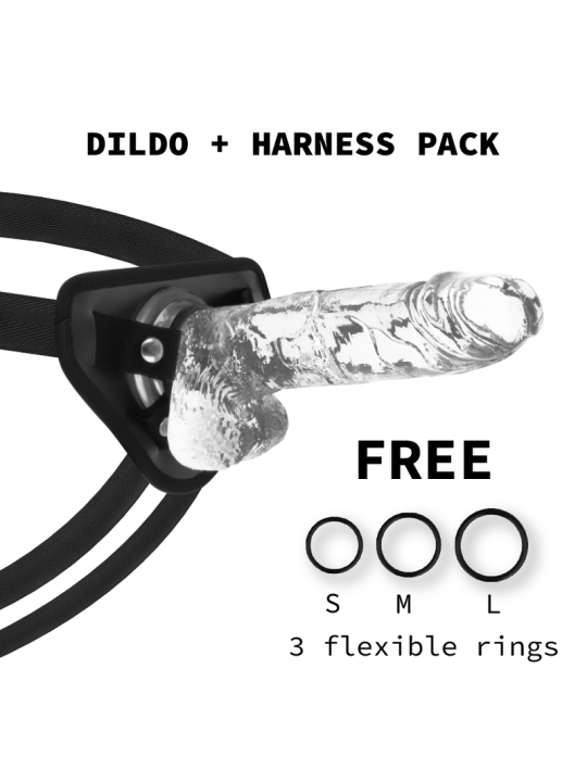 Xray Arnés + Dildo Realista Transparente 22 cm | Arnés Dildo