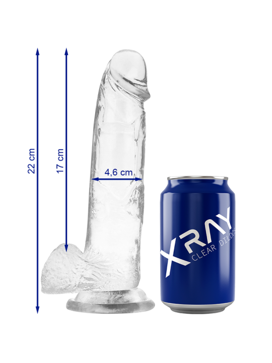 Xray Arnés + Dildo Realista Transparente 22 cm | Arnés Dildo