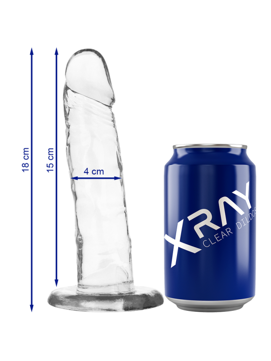 Xray Arnés + Dildo Transparente 18 x 4 cm | Arnés Dildo