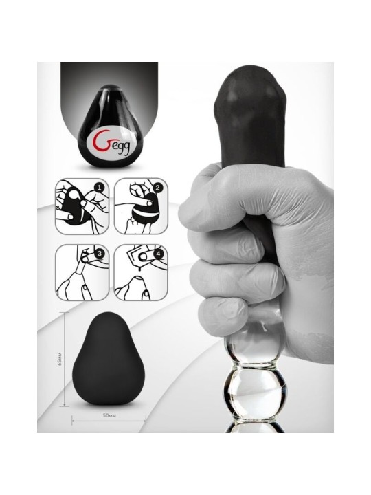 Gvibe Huevo Masturbador Texturado Negro | Huevo Masturbador