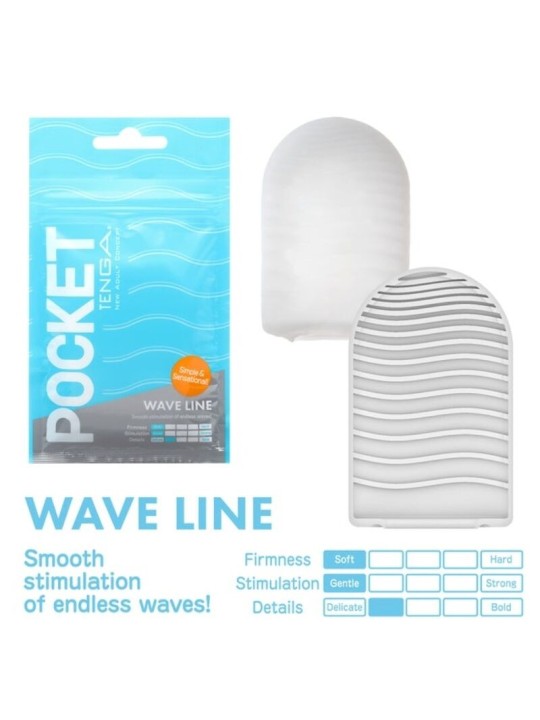 Tenga Wave Line Masturbador Pocket | Huevo Masturbador