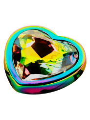 Ohmama Plug Anal Corazón Iridiscente Talla L | Joya Anal