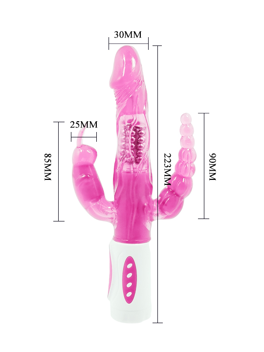 Baile Pretty Bunny Triple Vibrador Rotador | Conejito