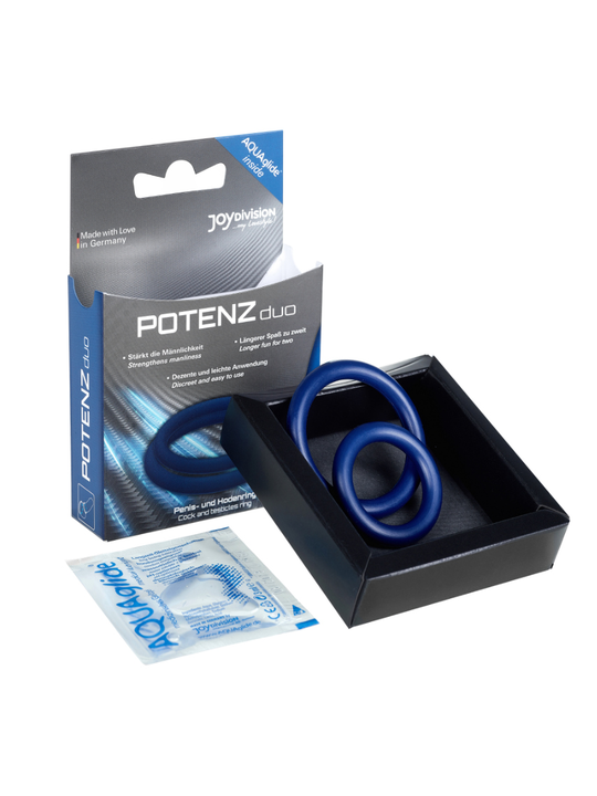 Potenz Dúo Azul Anillos Pene Pequeño (S) - Comprar Anillo silicona pene Potenzduo - Anillos de silicona pene (3)