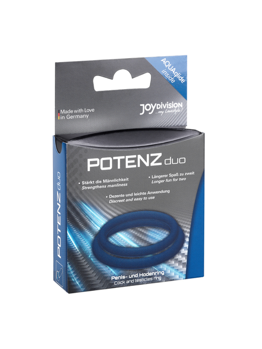 Potenz Dúo Azul Anillos Pene Pequeño (S) - Comprar Anillo silicona pene Potenzduo - Anillos de silicona pene (2)