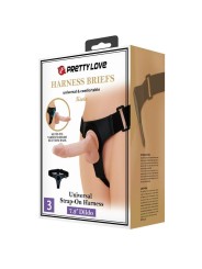 Pretty Love Harness Briefs Arnés Universal Dildo Kevin 19 cm Natural