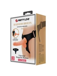 Pretty Love Harness Briefs Arnés Universal Dildo Tom 20 cm Natural