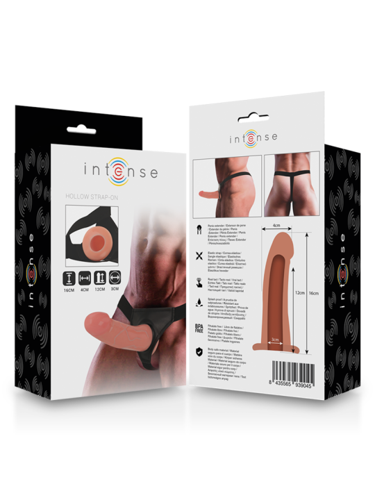 Intense Arnés Hueco Dildo 16 x 3 cm