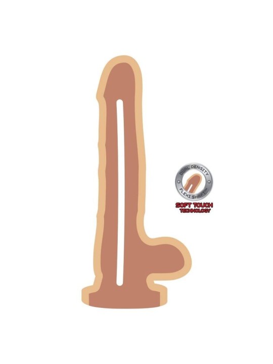 Get Real Dual Density Dildo 20.5 cm Testículos Natural