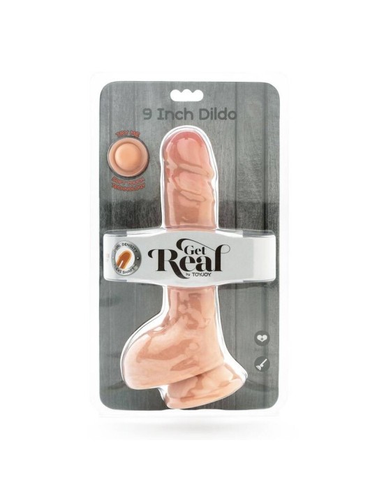 Get Real Dual Density Dildo 23 cm Testículos Natural