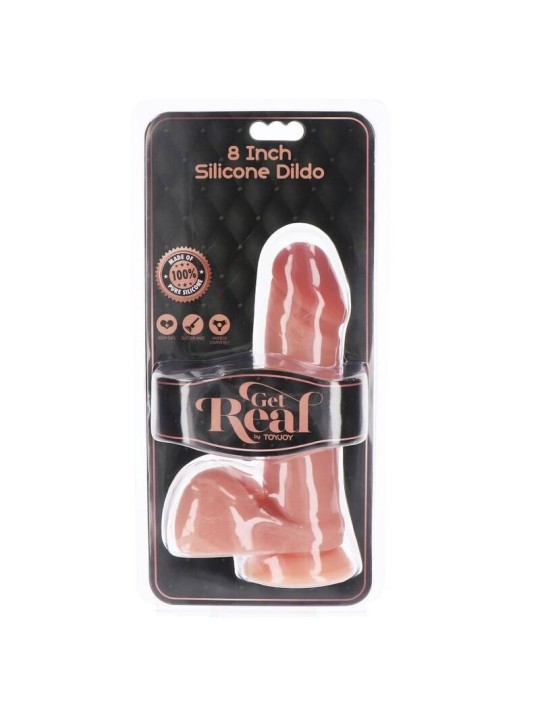 Get Real Dildo Silicona 20.5 cm Testículos Natural