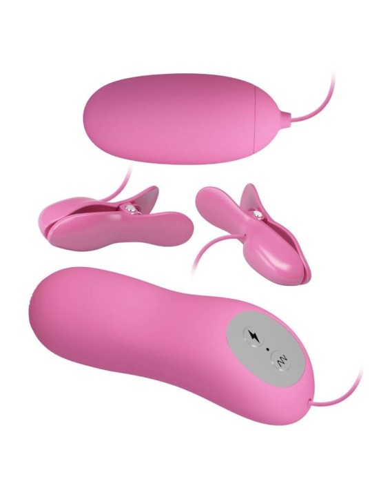 Pretty Love Pinzas Vibración & Eletroshock Rosa