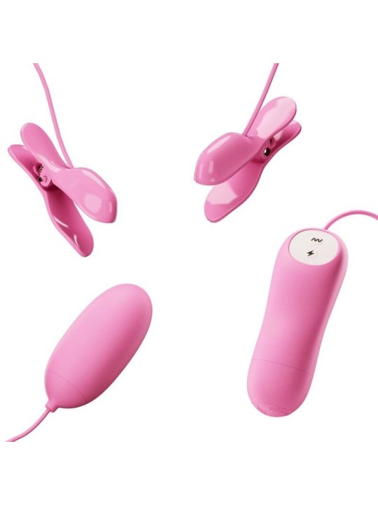 Pretty Love Pinzas Vibración & Eletroshock Rosa