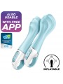 Satisfyer Air Pump Vibrator 5+ Vibrador Punto G Inflable App Azul