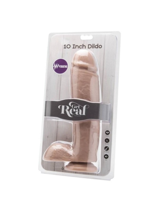 Get Real Dildo 25.5 cm Testículos Vibrador Natural