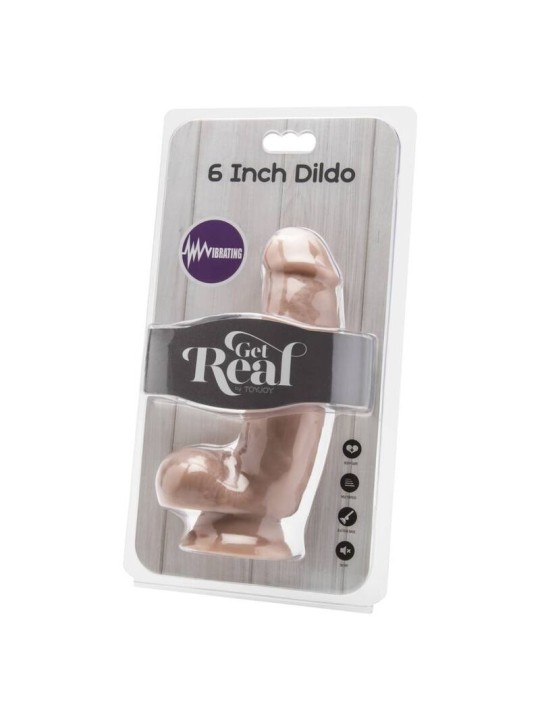 Get Real Dildo 15 cm Testículos Vibrador Natural