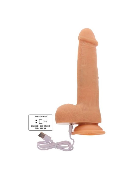 Get Real Dildo Vibrador Bolas Giratorias Natural