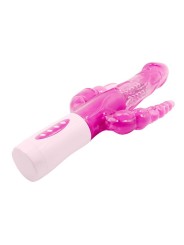 Baile Pretty Bunny Triple Vibrador Rotador - Comprar Conejito rotador Baile - Conejito rampante (2)