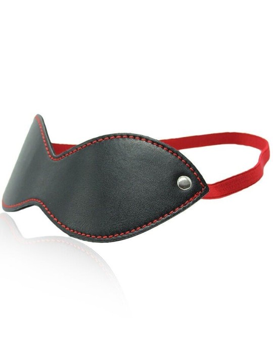 Ohmama Fetish Antifaz Con Corchetes Negro-Rojo