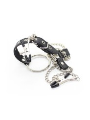 Ohmama Fetish Pinzas Pezones Con Cadenas & Anillo Pene