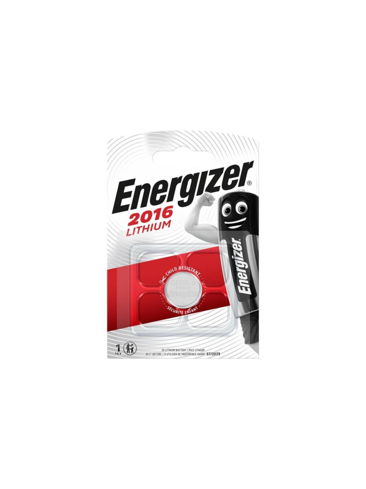 Energizer Pila Botón Litio Cr2016 3V Blíster*1