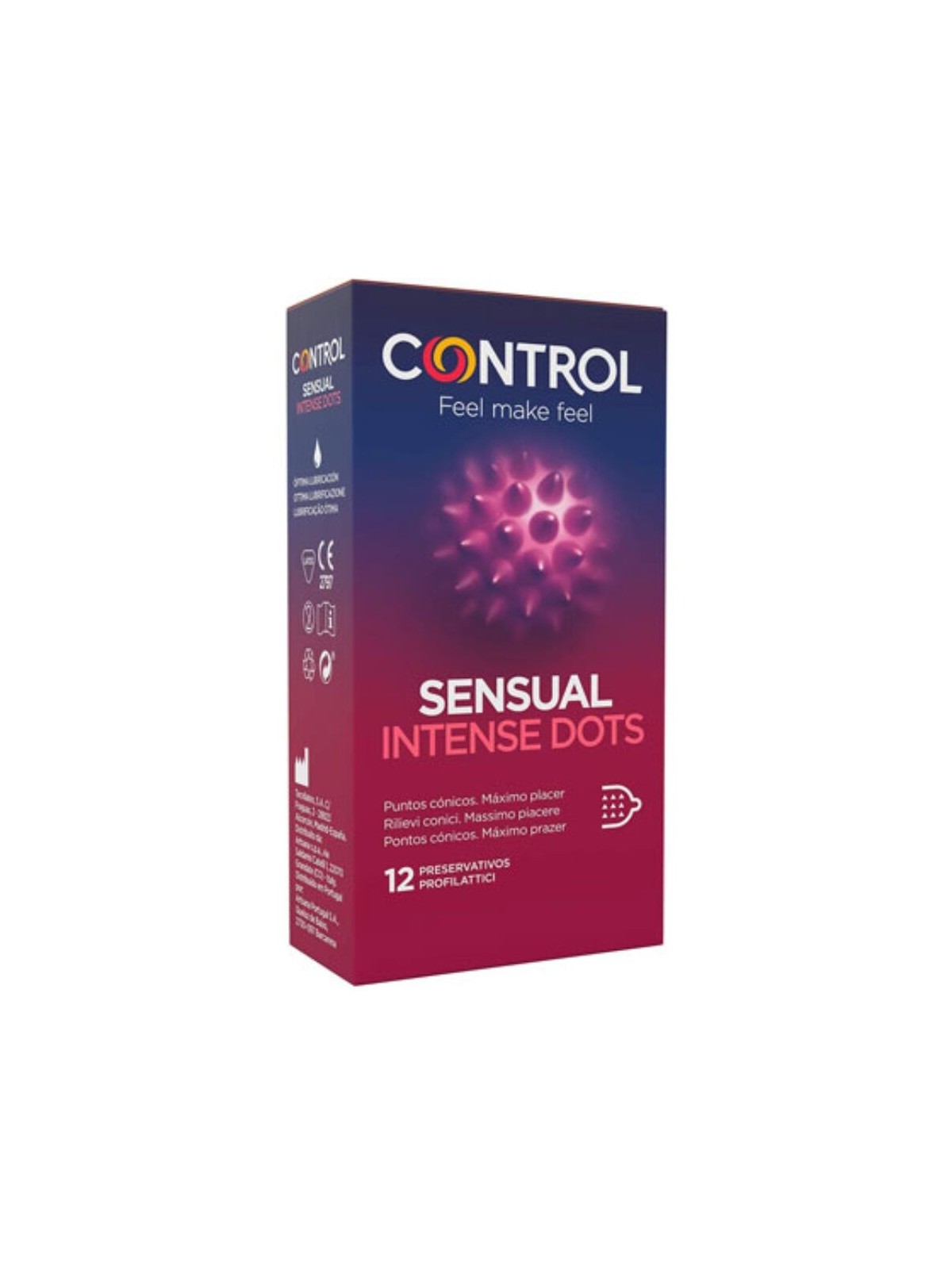 Control Spike Preservativos Con Puntos Cónicos 12 uds