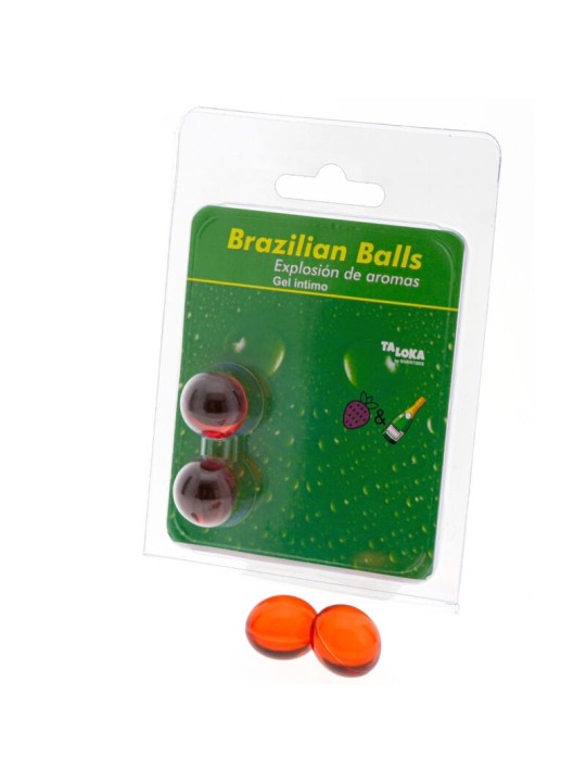 Brazilian Balls Gel Íntimo Fresas Champán 2 | Aceite Sexual