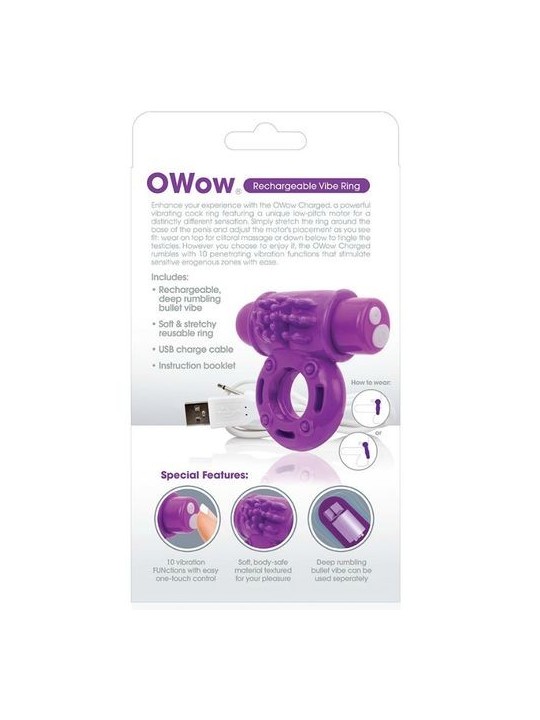 Screaming O Wow Recargable Anillo Vibrador - Comprar Anillo vibrador pene Screaming O - Anillos vibradores pene (2)